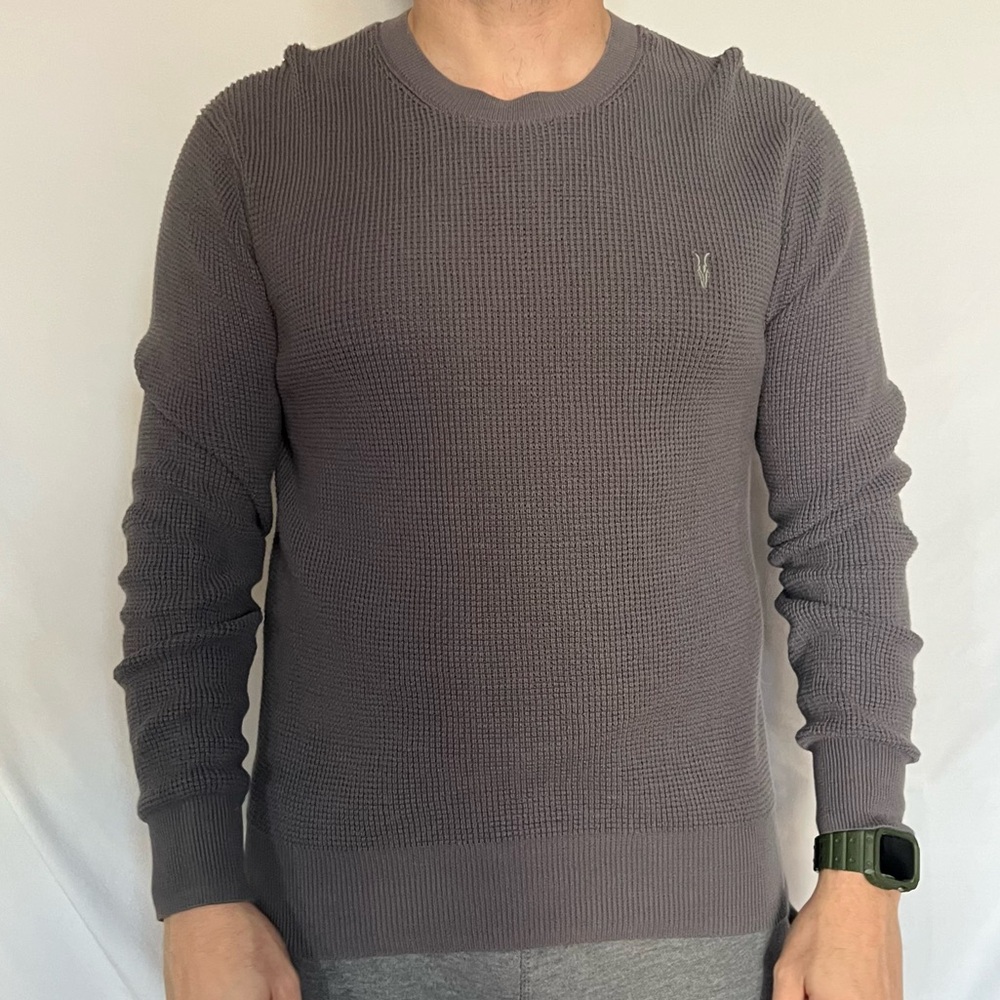 All Saints Men's Gray Sweater